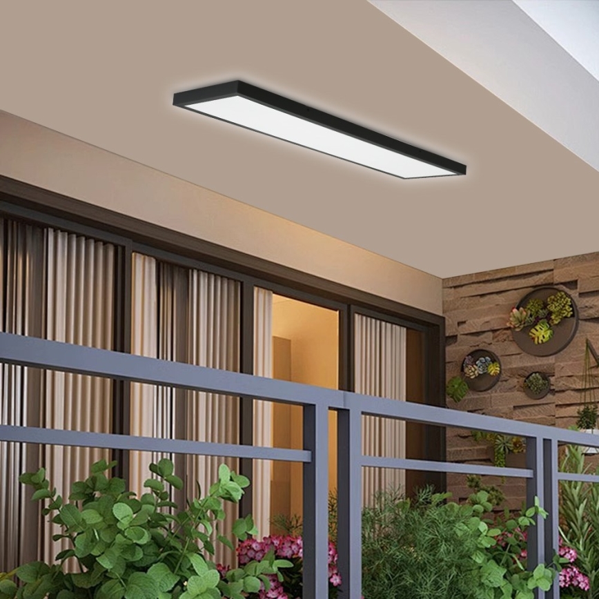 Immax NEO 07278L - LED Димируем плафон за баня NEO LITE FRAME LED/50W/230V IP44 Wi-Fi Tuya + дистанционно управление черен
