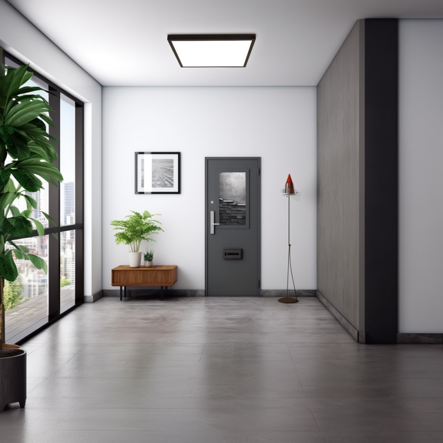 Immax NEO 07279L - LED Димируем плафон за баня NEO LITE FRAME LED/50W/230V IP44 Wi-Fi Tuya + дистанционно управление черен
