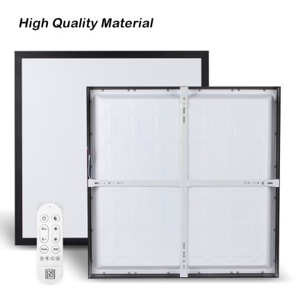 Immax NEO 07279L - LED Димируем плафон за баня NEO LITE FRAME LED/50W/230V IP44 Wi-Fi Tuya + дистанционно управление черен