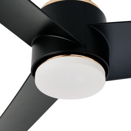 Immax NEO 07280L - LED Вентилатор за таван BEAUTY LED/18W/230V Wi-Fi Tuya черен Ø 132 см + дистанционно управление