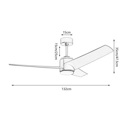 Immax NEO 07281L - LED+CCT димируем таванен вентилатор BEAUTY LED/18W/230V 3000/4000/6000K Wi-Fi Tuya + дистанционно управление