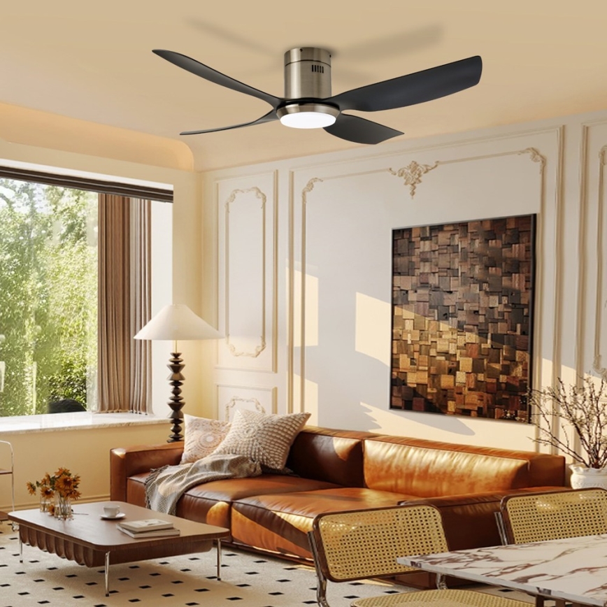 Immax NEO 07282L - LED+CCT Димируем таванен вентилатор PURE LED/24W/230V 3000/4000/6000K Wi-Fi Tuya + дистанционно управление