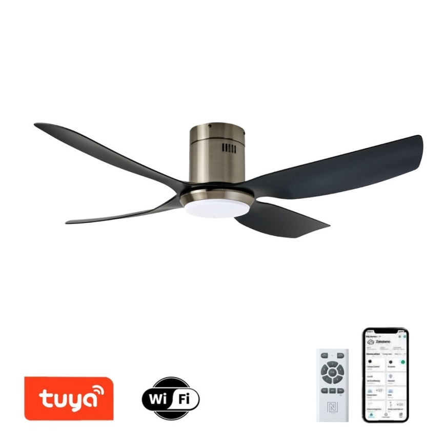 Immax NEO 07282L - LED+CCT Димируем таванен вентилатор PURE LED/24W/230V 3000/4000/6000K Wi-Fi Tuya + дистанционно управление