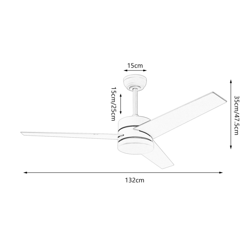 Immax NEO 07284L - LED+CCT димируем таванен вентилатор VARIABLE LED/24W/230V 3000/4000/6000K Wi-Fi Tuya Ø 132 см + дистанционно управление