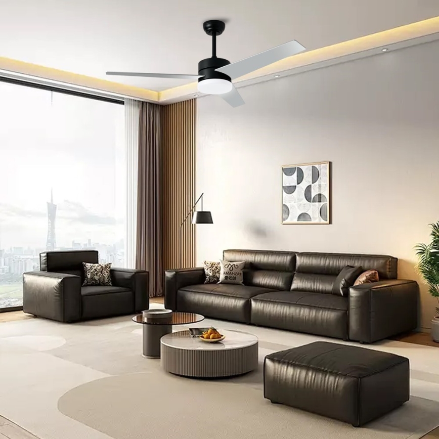 Immax NEO 07285L - LED+CCT Регулируем таванен вентилатор с регулируема яркост на осветлението VARIABLE LED/24W/230V 3000/4000/6000K Wi-Fi Tuya, диаметър 132 cm + дистанционно управление