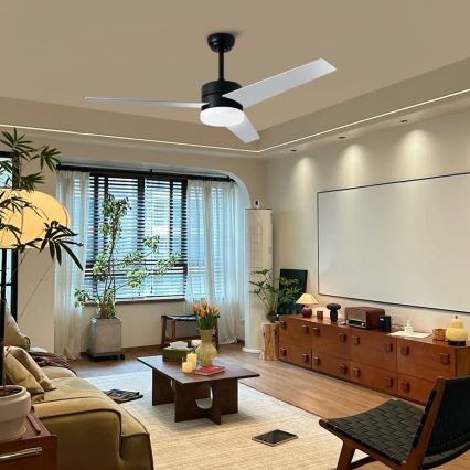 Immax NEO 07285L - LED+CCT Регулируем таванен вентилатор с регулируема яркост на осветлението VARIABLE LED/24W/230V 3000/4000/6000K Wi-Fi Tuya, диаметър 132 cm + дистанционно управление