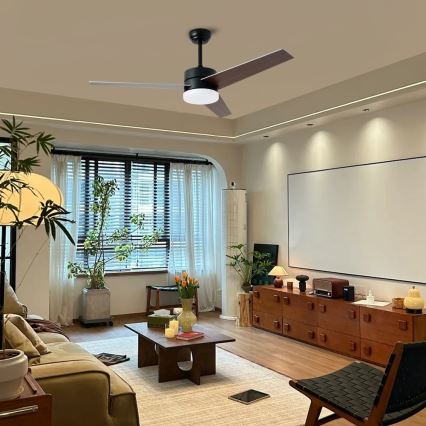 Immax NEO 07285L - LED+CCT Регулируем таванен вентилатор с регулируема яркост на осветлението VARIABLE LED/24W/230V 3000/4000/6000K Wi-Fi Tuya, диаметър 132 cm + дистанционно управление