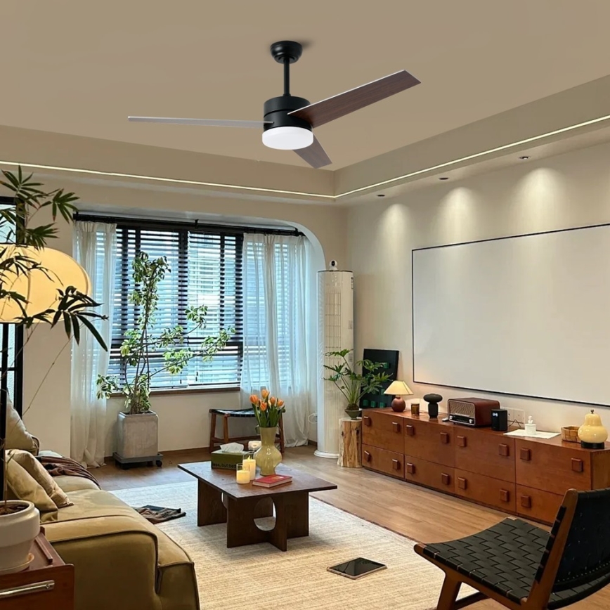 Immax NEO 07285L - LED+CCT Регулируем таванен вентилатор с регулируема яркост на осветлението VARIABLE LED/24W/230V 3000/4000/6000K Wi-Fi Tuya, диаметър 132 cm + дистанционно управление