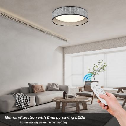 Immax NEO 07287L - LED+CCT Димируемо таванно осветително тяло LONA LED/36W/230V 3000-6000K Wi-Fi Tuya Ø 45,5 см+ дистанционно управление