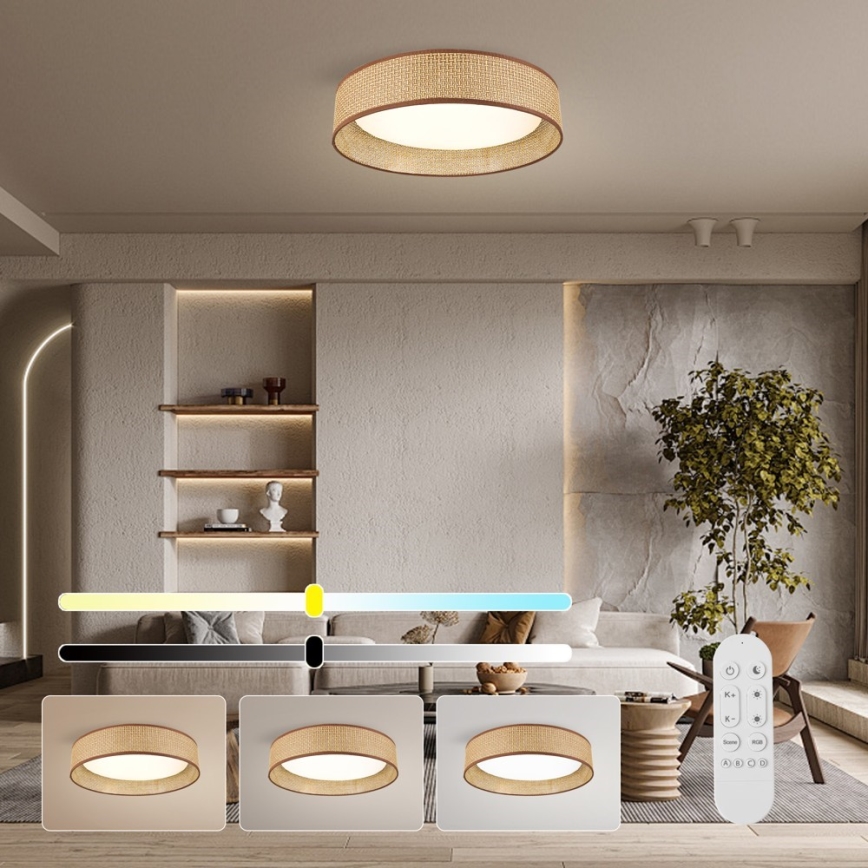 Immax NEO 07288L - LED+CCT димируемо таванно осветително тяло LONA LED/36W/230V 3000-6000K Wi-Fi Tuya Ø 45,5 см + дистанционно управление