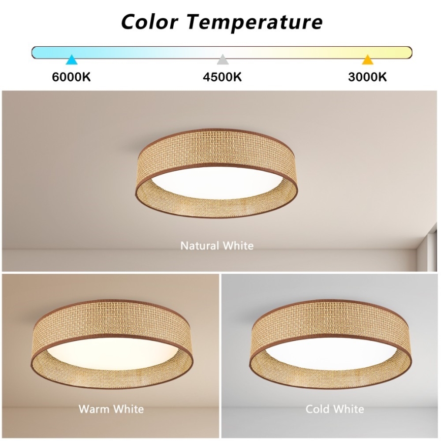 Immax NEO 07288L - LED+CCT димируемо таванно осветително тяло LONA LED/36W/230V 3000-6000K Wi-Fi Tuya Ø 45,5 см + дистанционно управление