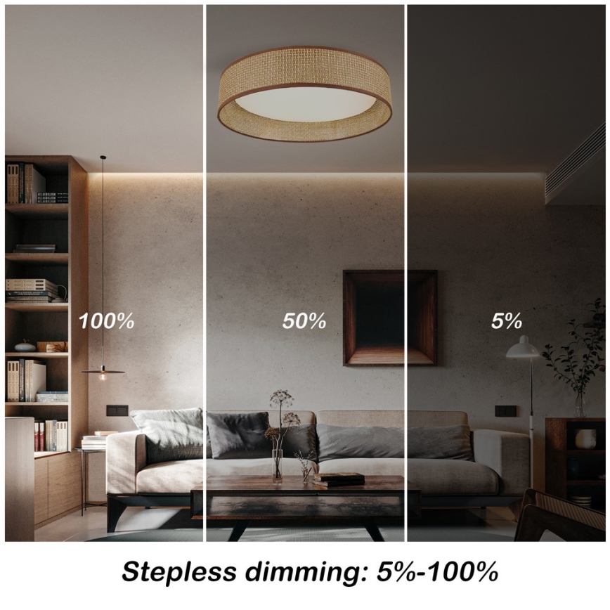 Immax NEO 07288L - LED+CCT димируемо таванно осветително тяло LONA LED/36W/230V 3000-6000K Wi-Fi Tuya Ø 45,5 см + дистанционно управление