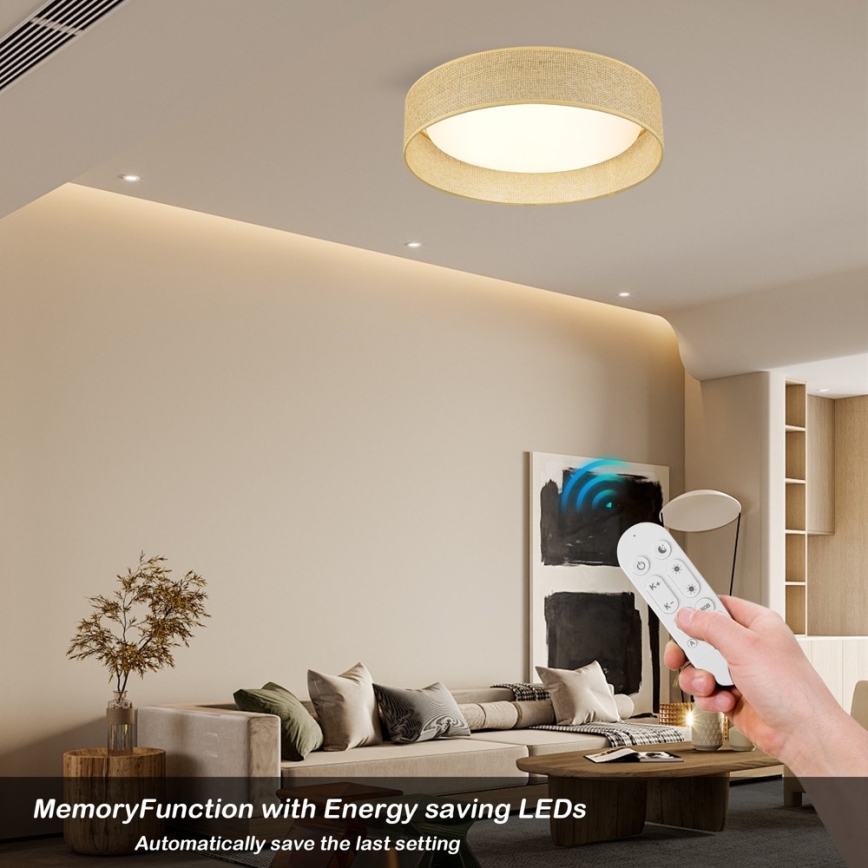 Immax NEO 07289L - LED+CCT Димируем плафон LONA LED/36W/230V 3000-6000K Wi-Fi Tuya Ø 45,5 см + дистанционно управление