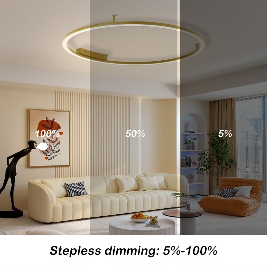 Immax NEO 07290-120G - LED+CCT Димируемо таванно осветително тяло FINO LED/55W/230V 2700-6500K Tuya Ø 120 см + дистанционно управление