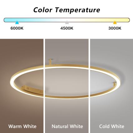 Immax NEO 07290-120G - LED+CCT Димируемо таванно осветително тяло FINO LED/55W/230V 2700-6500K Tuya Ø 120 см + дистанционно управление