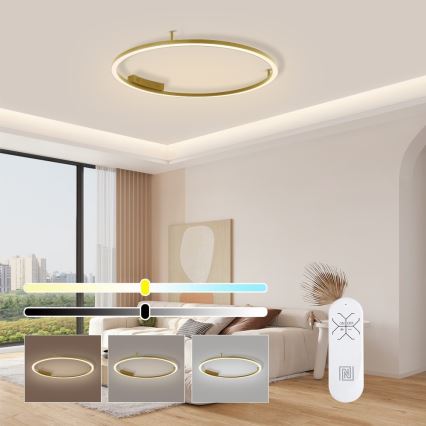 Immax NEO 07291-80G - LED+CCT Димируем таванен плафон FINO LED/55W/230V 2700-6500K Tuya Ø 80 cm + дистанционно управление