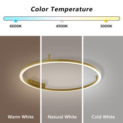 Immax NEO 07291-80G - LED+CCT Димируем таванен плафон FINO LED/55W/230V 2700-6500K Tuya Ø 80 cm + дистанционно управление