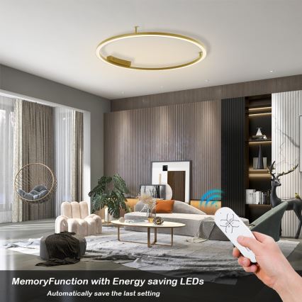 Immax NEO 07291-80G - LED+CCT Димируем таванен плафон FINO LED/55W/230V 2700-6500K Tuya Ø 80 cm + дистанционно управление