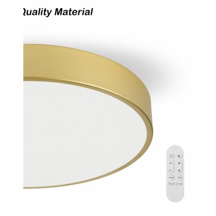 Immax NEO 07292L - димируема LED таванна лампа NEO LITE SEMPLICI LED/36W/230V 3000-6000K Ø 40 cm Wi-Fi Tuya златиста + дистанционно управление