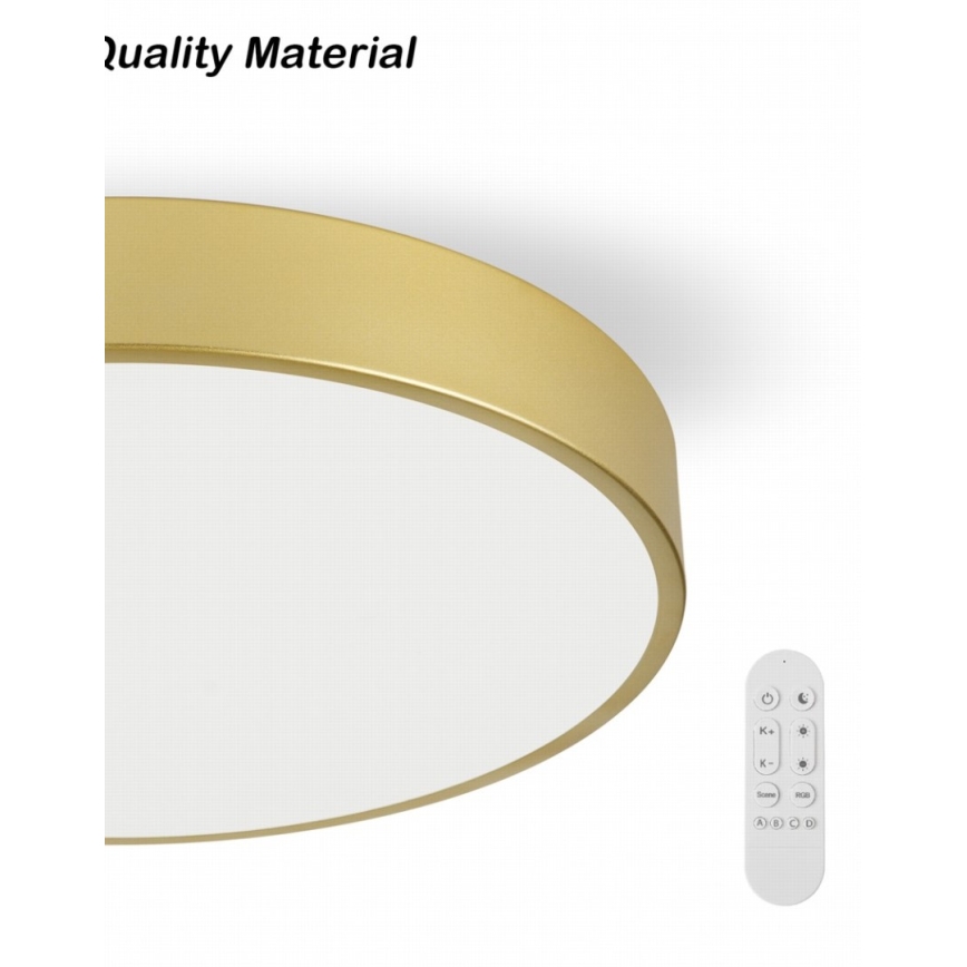 Immax NEO 07292L - димируема LED таванна лампа NEO LITE SEMPLICI LED/36W/230V 3000-6000K Ø 40 cm Wi-Fi Tuya златиста + дистанционно управление