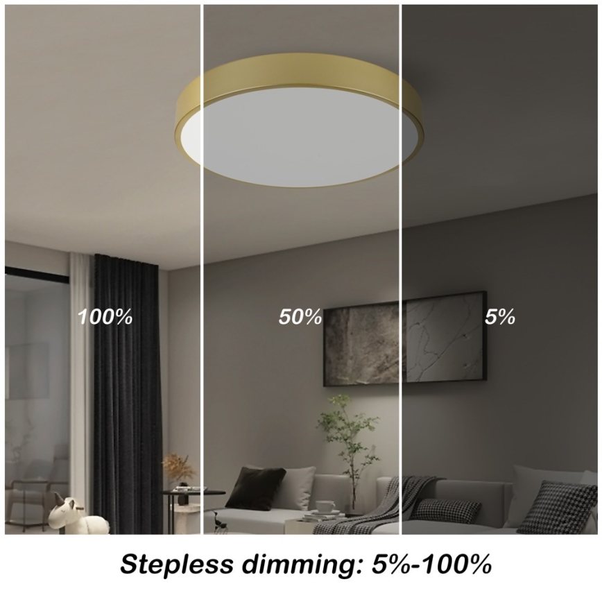 Immax NEO 07292L - LED+CCT Димируемо таванно осветително тяло SEMPLICI LED/36W/230V 2700–6500K, диам. 40 см + дистанционно управление