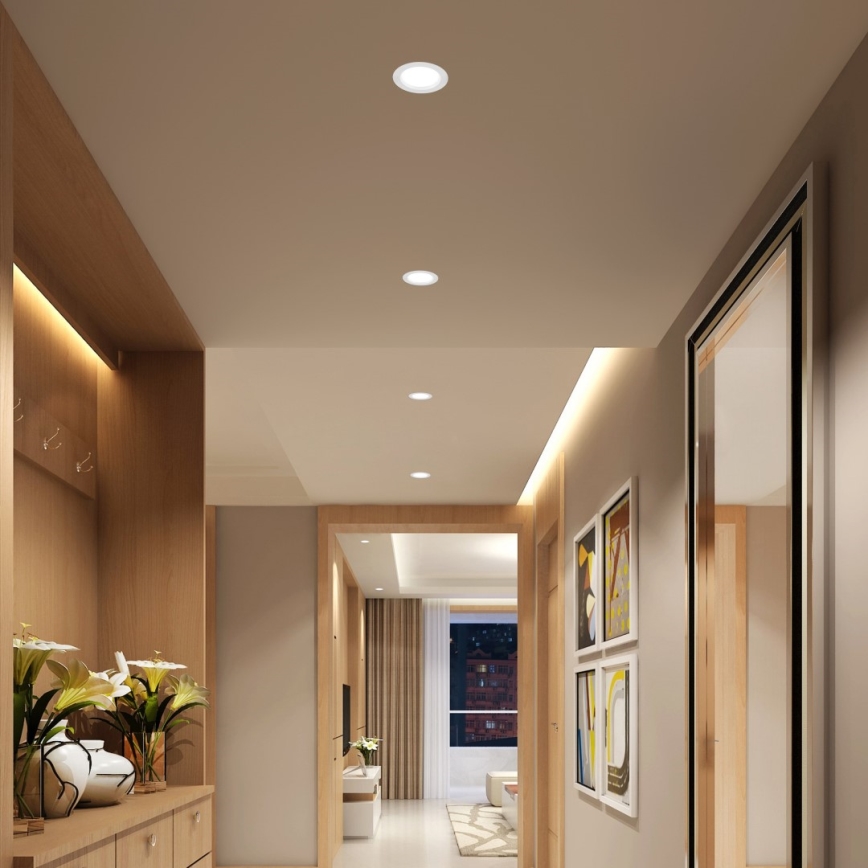 Immax NEO 07294L - LED димируемо вградено осветително тяло DOWN LED/12W/230V Wi-Fi Tuya Ø 12 см бяло