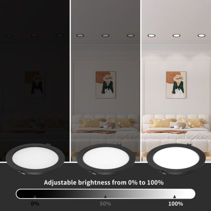 Immax NEO 07294L - Димируемо вградено таванно осветително тяло DOWN LED/36W/230V Wi-Fi Tuya Ø 23 см бяло