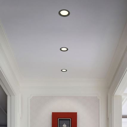 Immax NEO 07294L - LED димируемо вградено таванно осветително тяло DOWN LED/12W/230V Wi-Fi Tuya диам. 12 см черно