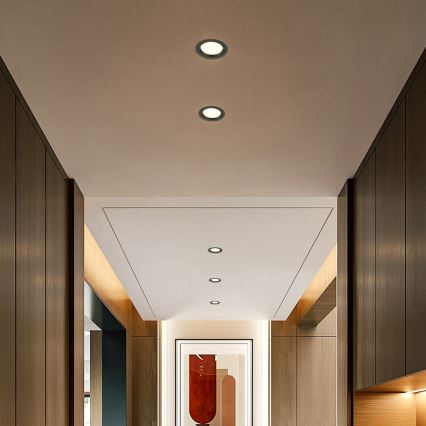 Immax NEO 07294L - LED димируемо вградено таванно осветително тяло DOWN LED/12W/230V Wi-Fi Tuya диам. 12 см черно