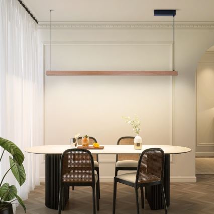 Immax NEO 07304L - Димируем LED полилей на кабел MADEIRA LED/33W/230V Wi-Fi Tuya, 152 cm, дъб + дистанционно управление