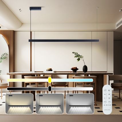 Immax NEO 07307L - димируем LED полилей на кабел MADEIRA LED/33W/230V Wi-Fi Tuya 152 cm черен + дистанционно управление