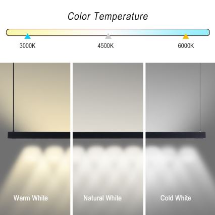 Immax NEO 07307L - димируем LED полилей на кабел MADEIRA LED/33W/230V Wi-Fi Tuya 152 cm черен + дистанционно управление