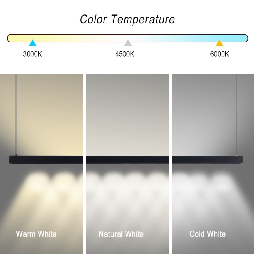 Immax NEO 07307L - димируем LED полилей на кабел MADEIRA LED/33W/230V Wi-Fi Tuya 152 cm черен + дистанционно управление