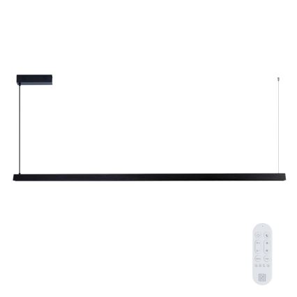 Immax NEO 07308L - LED димируема люстра на шнур MADEIRA LED/44W/230V Wi-Fi Tuya 202 cm черна + дистанционно управление