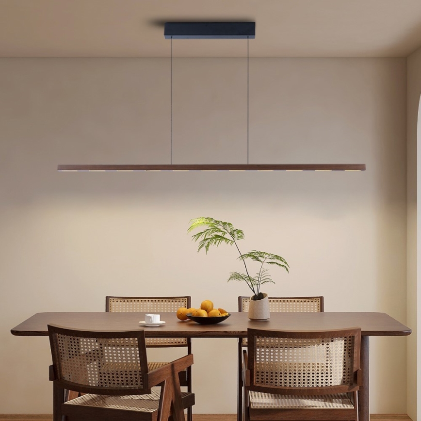 Immax NEO 07309L - Димируема LED полилей на кабел със сензор MADEIRA LED/37W/230V 157 cm орех