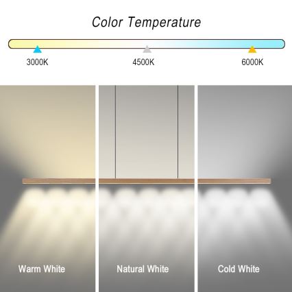 Immax NEO 07310L - димируем LED полилей на кабел с вграден сензор MADEIRA LED/37W/230V 157 cm ясен