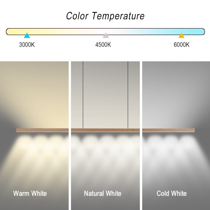 Immax NEO 07310L - димируем LED полилей на кабел с вграден сензор MADEIRA LED/37W/230V 157 cm ясен