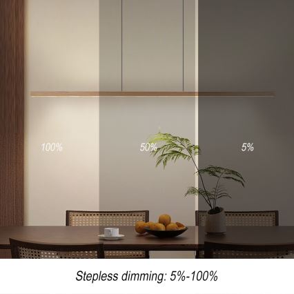 Immax NEO 07310L - димируем LED полилей на кабел с вграден сензор MADEIRA LED/37W/230V 157 cm ясен