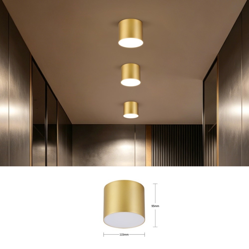 Immax NEO 07317L - RONDATE димируемо LED таванно осветително тяло 18W/230V, Ø 11,5 cm, Wi‑Fi Tuya, златисто