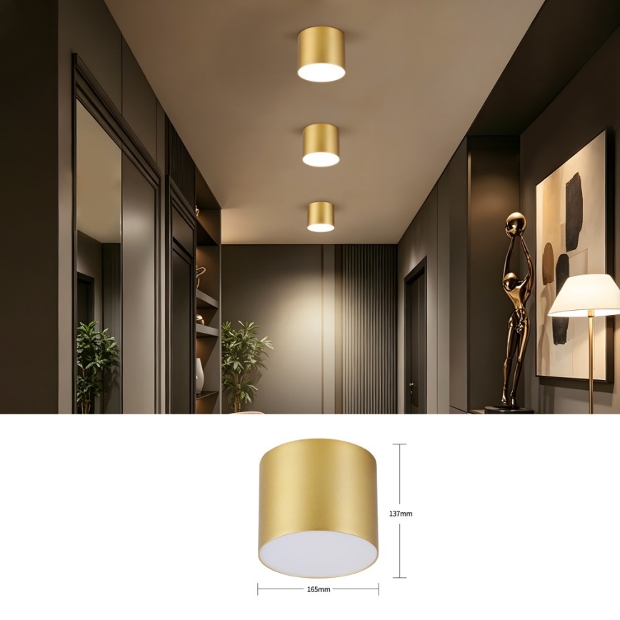 Immax NEO 07318L - LED плафон RONDATE, с възможност за димиране, LED/32W/230V Ø 16,5 см Wi-Fi Tuya, златист