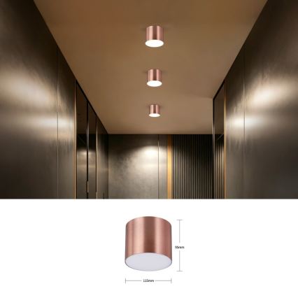 Immax NEO 07319L - Димируемо LED таванно осветително тяло RONDATE, 18W/230V, Ø 11,5 cm, Wi‑Fi (Tuya), розово злато