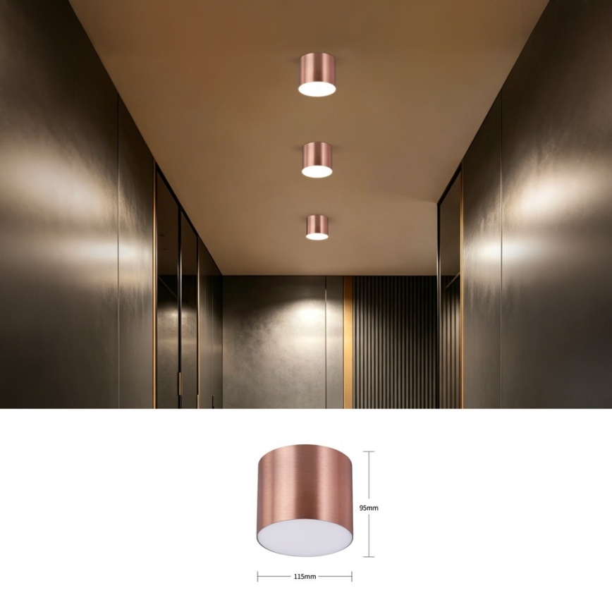 Immax NEO 07319L - Димируемо LED таванно осветително тяло RONDATE, 18W/230V, Ø 11,5 cm, Wi‑Fi (Tuya), розово злато