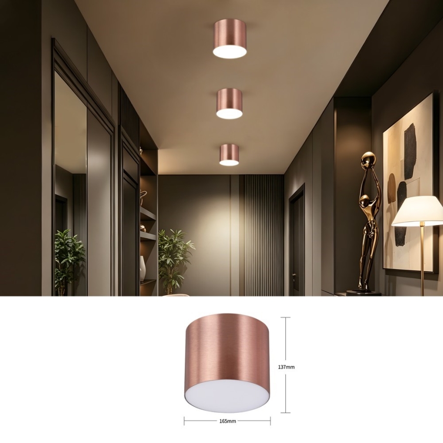 Immax NEO 07320L - димируемо LED таванно осветително тяло RONDATE LED/32W/230V Ø 16,5 cm Wi-Fi Tuya розово злато