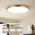 Immax NEO 07324L - димируемо LED таванно осветително тяло SEMPLICI LED/128W/230V диаметър 100 см Wi-Fi Tuya златно + с дистанционно управление