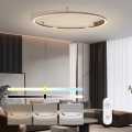 Immax NEO 07325-120C - Димируемо LED таванно осветително тяло FINO LED/72W/230V 120 cm Tuya розово злато + дистанционно управление