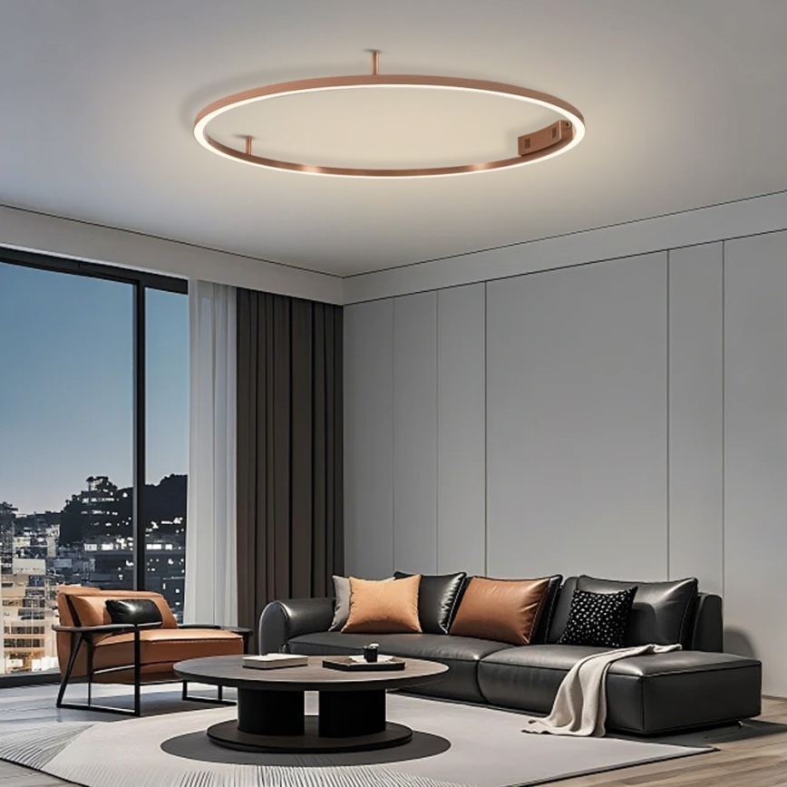 Immax NEO 07325-120C - Димируемо LED таванно осветително тяло FINO LED/72W/230V 120 cm Tuya розово злато + дистанционно управление