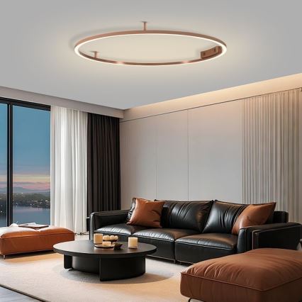 Immax NEO 07325-120C - Димируемо LED таванно осветително тяло FINO LED/72W/230V 120 cm Tuya розово злато + дистанционно управление