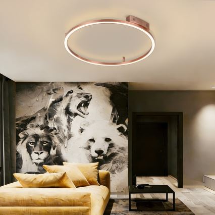 Immax NEO 07326-80C - LED димируемо таванно осветително тяло FINO LED/55W/230V 80 см Tuya розово злато + дистанционно управление