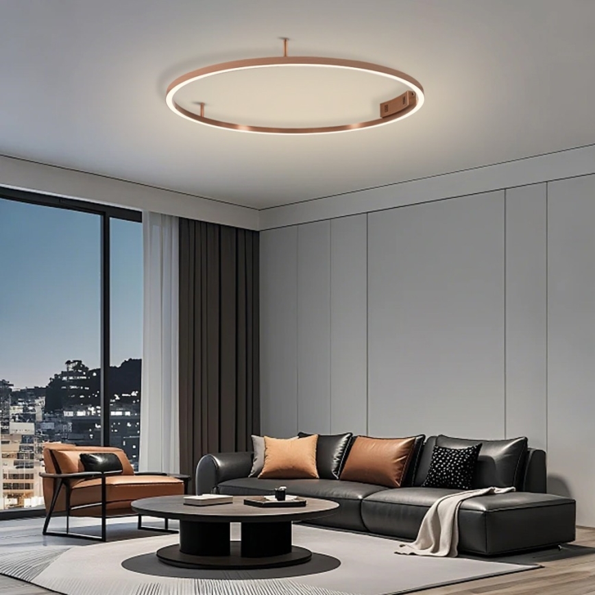 Immax NEO 07326-80C - LED димируемо таванно осветително тяло FINO LED/55W/230V 80 см Tuya розово злато + дистанционно управление