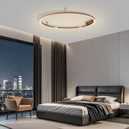 Immax NEO 07326-80C - LED димируемо таванно осветително тяло FINO LED/55W/230V 80 см Tuya розово злато + дистанционно управление